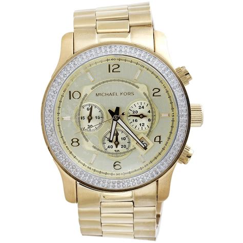 michael kors mens gold watch with diamonds|michael kors gold watch price.